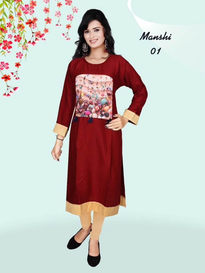 M-Manshi Vol-1 Daily Casual Wear Rayon Kurtis Collection